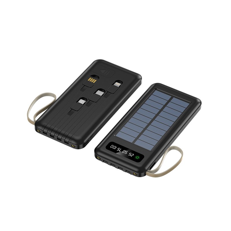 20000mah IP67 IPX6 Solar Power Bank Charger Waterproof Type C Input Port Dual Portable Solar Panel Charging for Cellphone