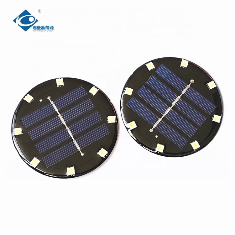 Epoxy Adhesive Solar Panel Charger 2V 0.3W Epoxy Resin Solar Panel ZW-Dia75-LED Lightweight Silicon Solar Panel Module