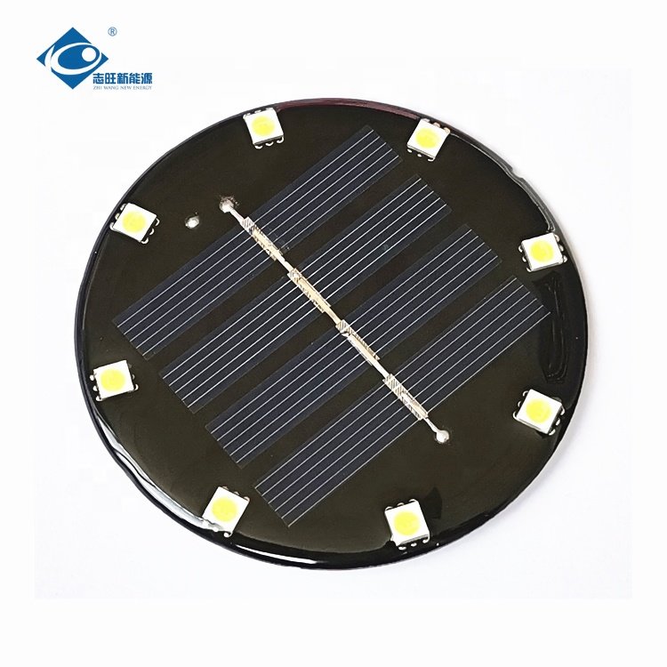 Epoxy Adhesive Solar Panel Charger 2V 0.3W Epoxy Resin Solar Panel ZW-Dia75-LED Lightweight Silicon Solar Panel Module