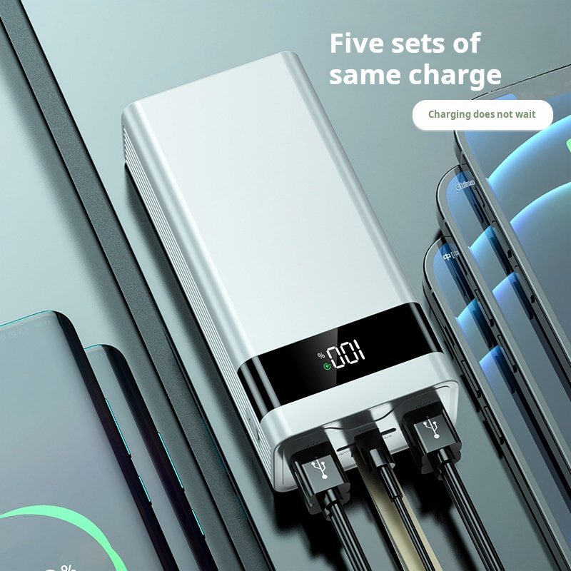 Two-way fast charge power bank 3 input 4 output charging bank 40000mAh large capacity mobile power supply