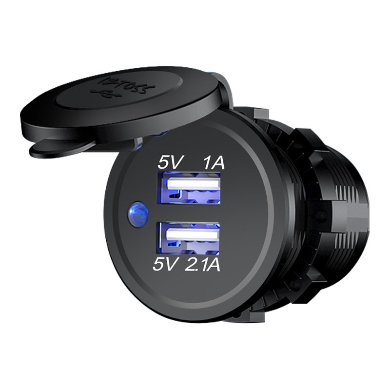 2024 New Car Motorcycle Modified Car Phone Fast Charger Dual USB Car Charger 5V 3.1A