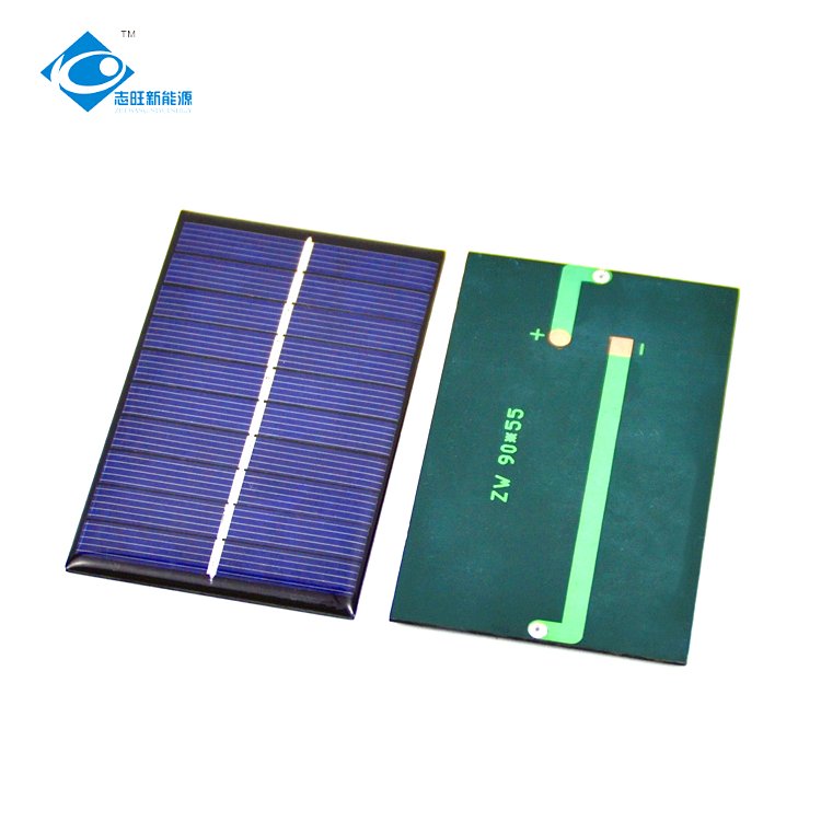 5V Epoxy Sealed Solar Panel 0.79W Mini Portable Solar Panel Charger ZW-9055-5V Waterproof Lightweight Silicon Solar Panel