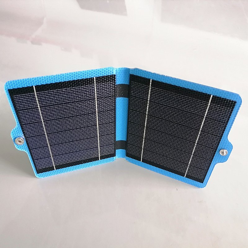 Factory Directly Sell 4W Outdoor Silicon Small Fan Solar Power Generation Portable Foldable Solar panel light thin Charger