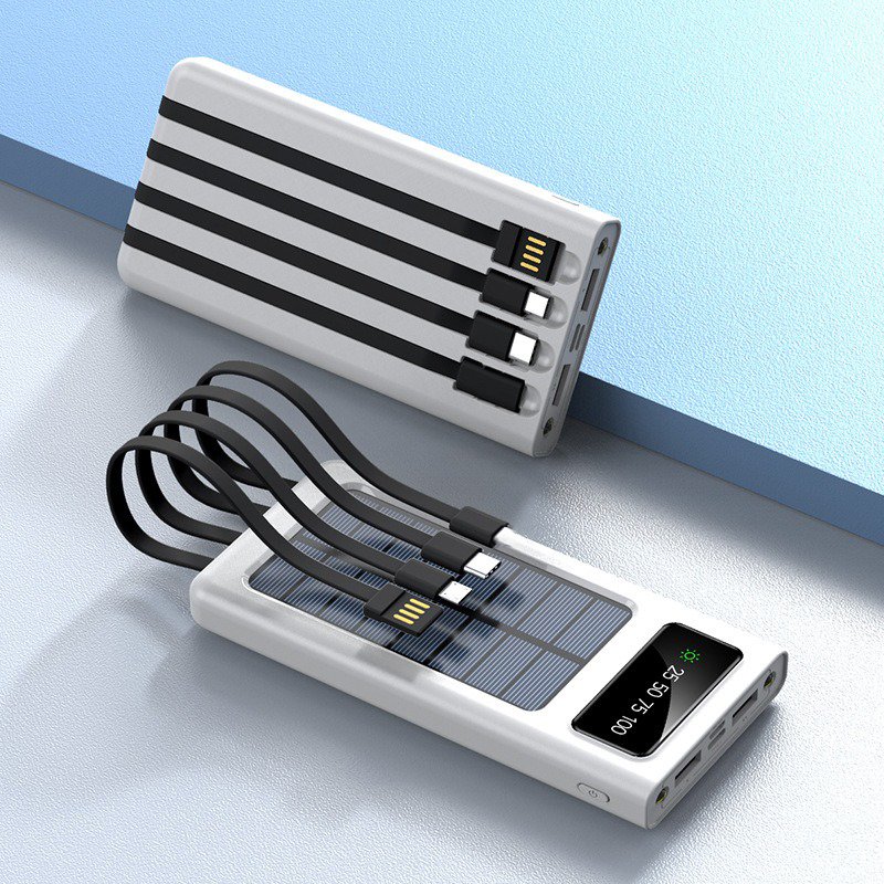 Hot Sale Solar Charger 30000mah External Battery 2 USB LED Powerbank Portable Mobile phone Solar Power Banks