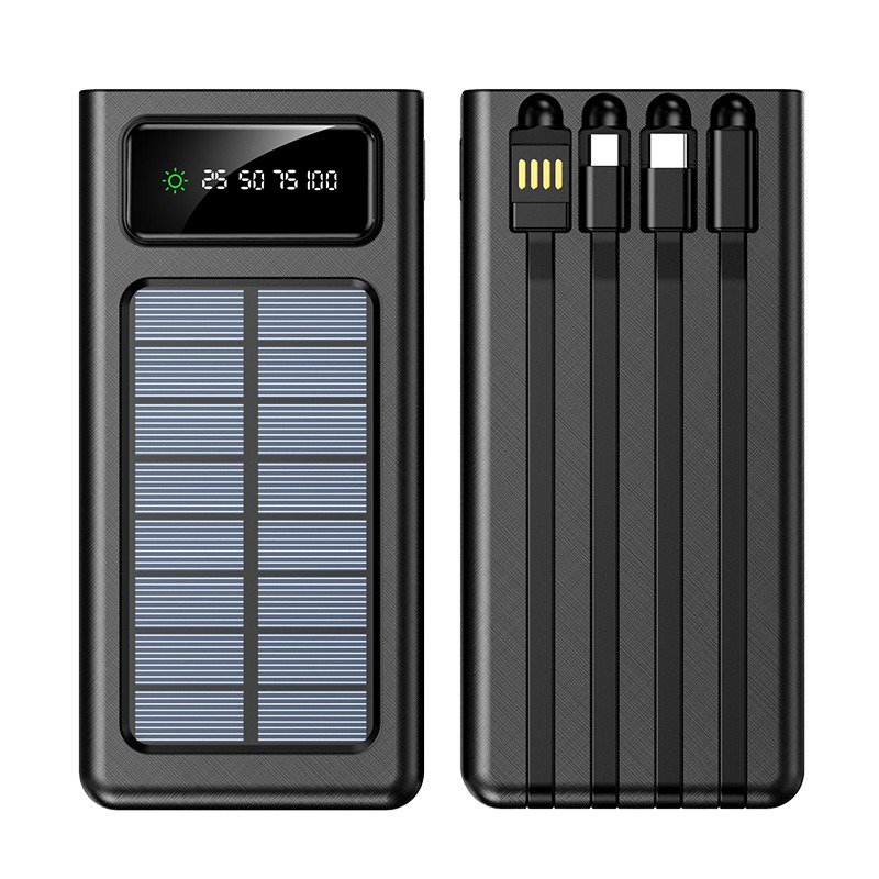 Hot Sale Solar Charger 30000mah External Battery 2 USB LED Powerbank Portable Mobile phone Solar Power Banks