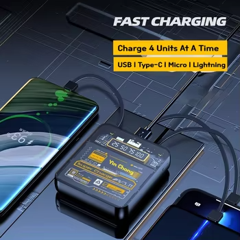Smart Portable Mini Small Thin Power Banks Custom Logo 10000 Mah Power Station Transparent Top 10 Diy Power Bank With Cable