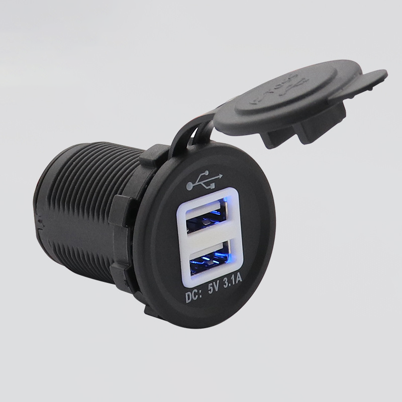 New Car Motorcycle Modified Car Phone Fast Charger Dual USB Car Charger 5V 3.1A