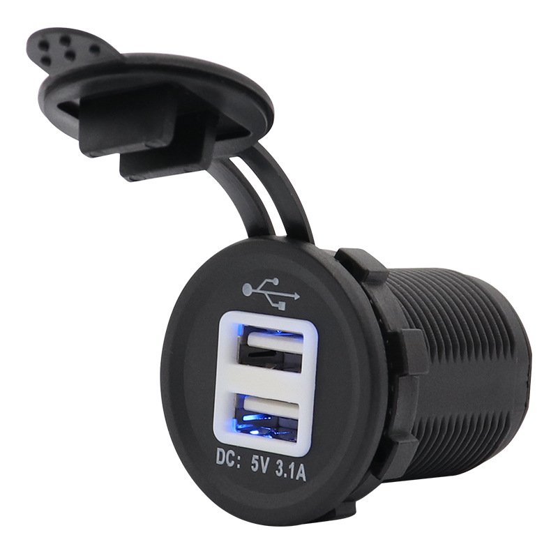 New Car Motorcycle Modified Car Phone Fast Charger Dual USB Car Charger 5V 3.1A