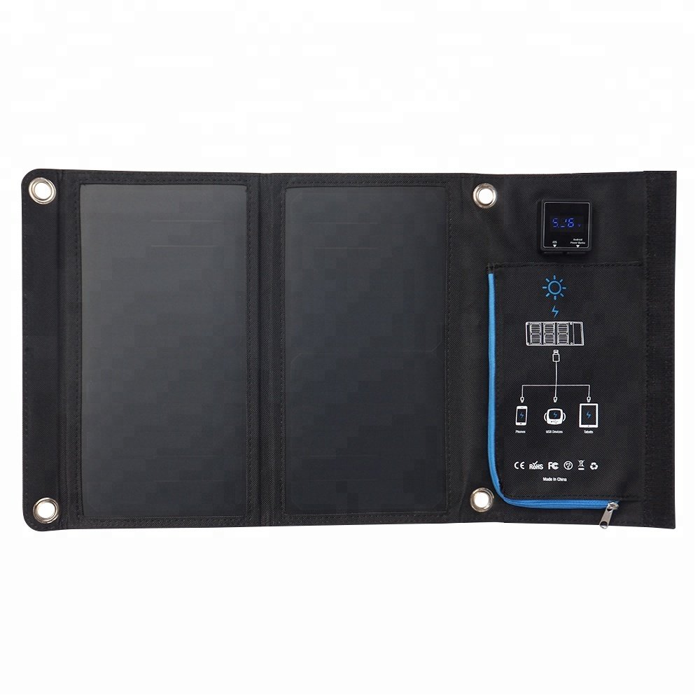 JWN-015 Portable Solar phone charger with USB Charger Build High Efficiency folding Solar Panel Battery Charger for Cell Phone