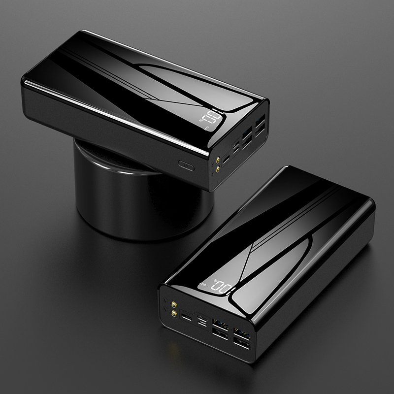 Factory direct sales stores New High Capacity Mobile Phone Charger Four USB Three input interface 40000mah Power Bank