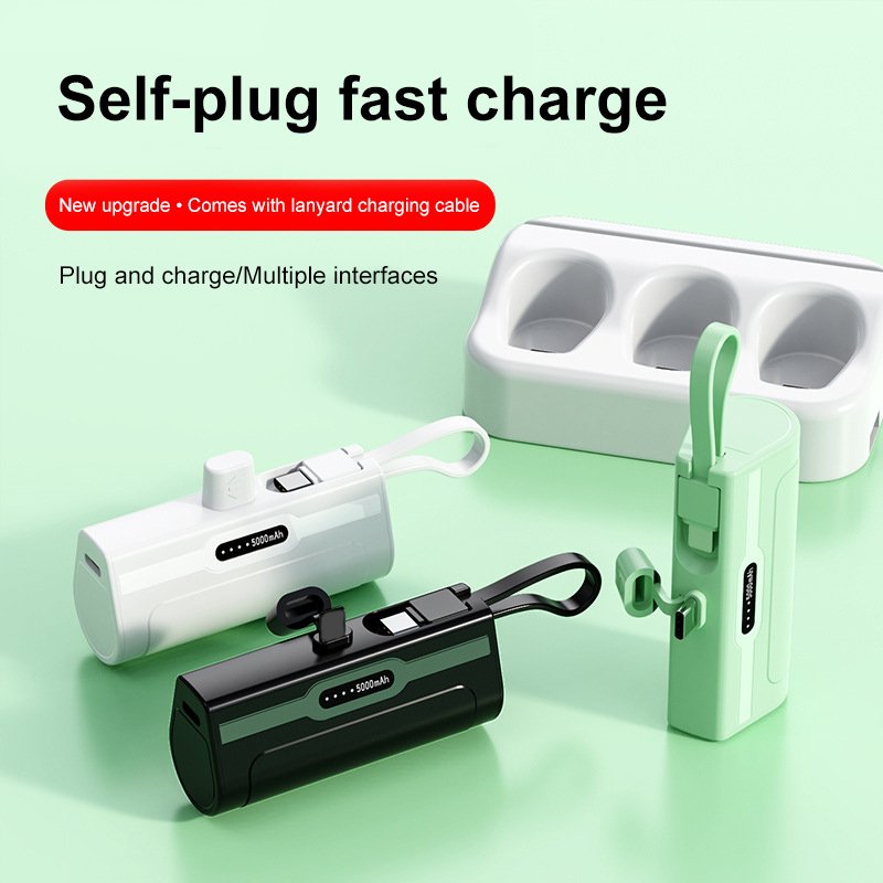 Factory Hot Sale New Wholesale Emergency Mini Portable Charging Gift 5000mAh Mobile Power Supply Power Bank