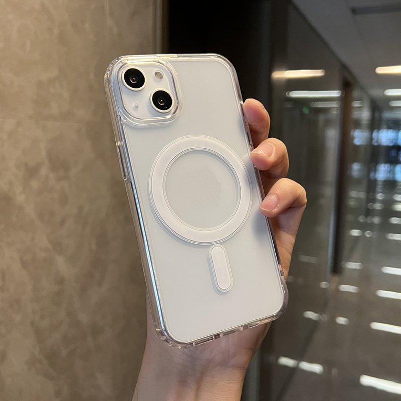 Factory Shockproof Clear transparent Magnetic Case for iPhone 16 15 14 13 12 Pro Max Plus 11 X XR XS Phone Case for iPhone 14