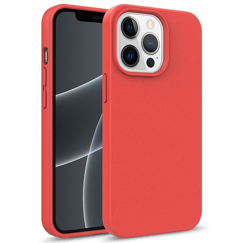 Wheat Straw eco friendly back cover biodegradable cell phone case for iPhone 15 Pro 13 Pro Max 12 14