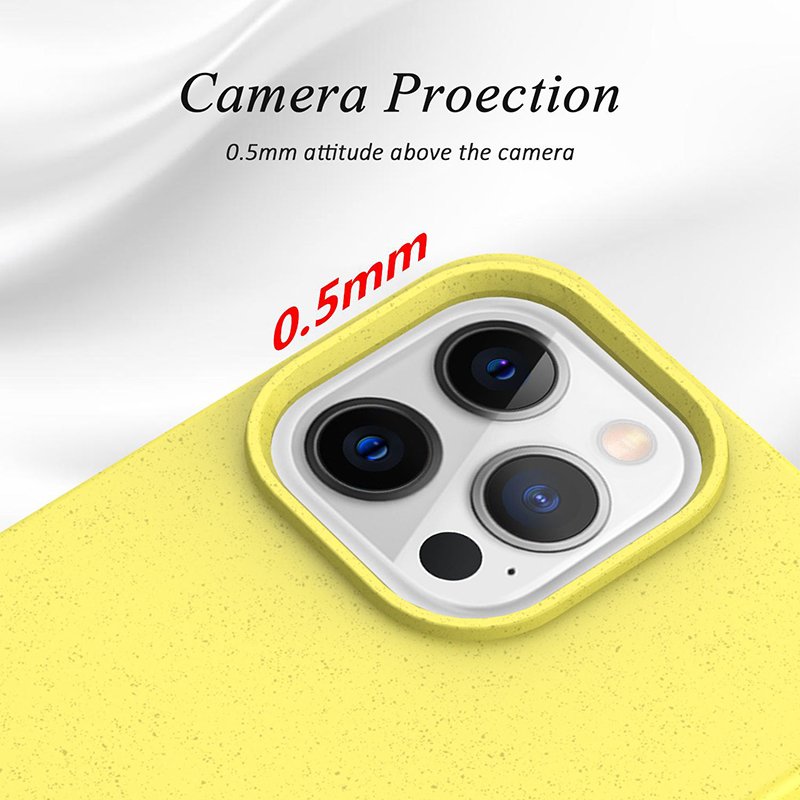 Wheat Straw eco friendly back cover biodegradable cell phone case for iPhone 15 Pro 13 Pro Max 12 14