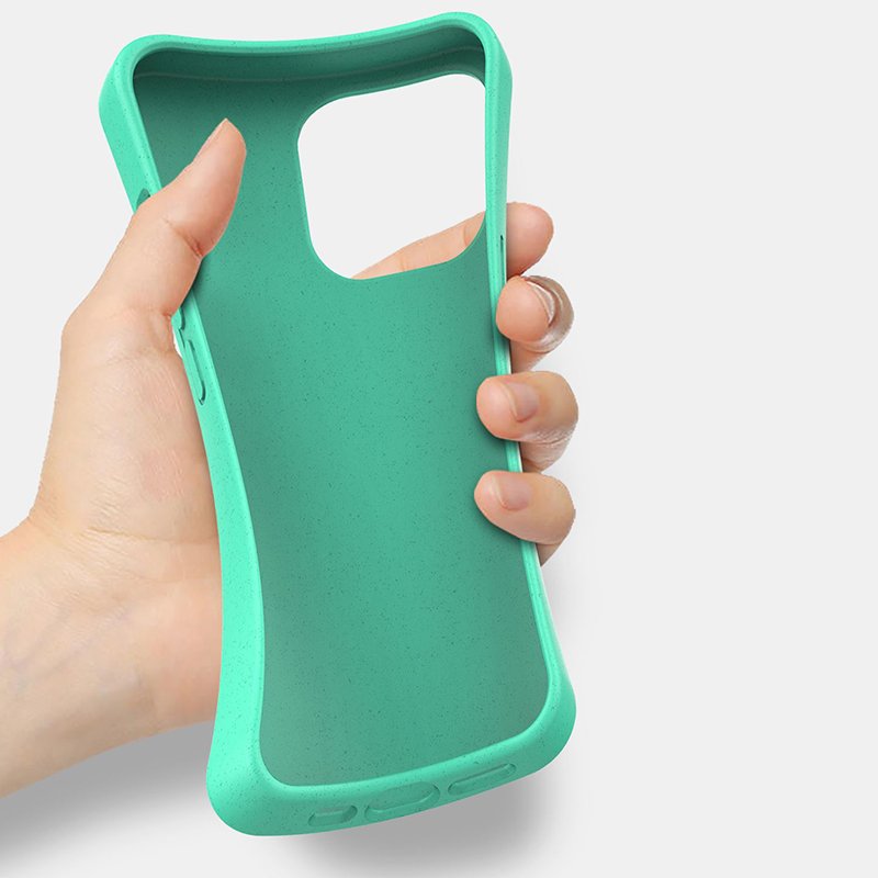 Wheat Straw eco friendly back cover biodegradable cell phone case for iPhone 15 Pro 13 Pro Max 12 14
