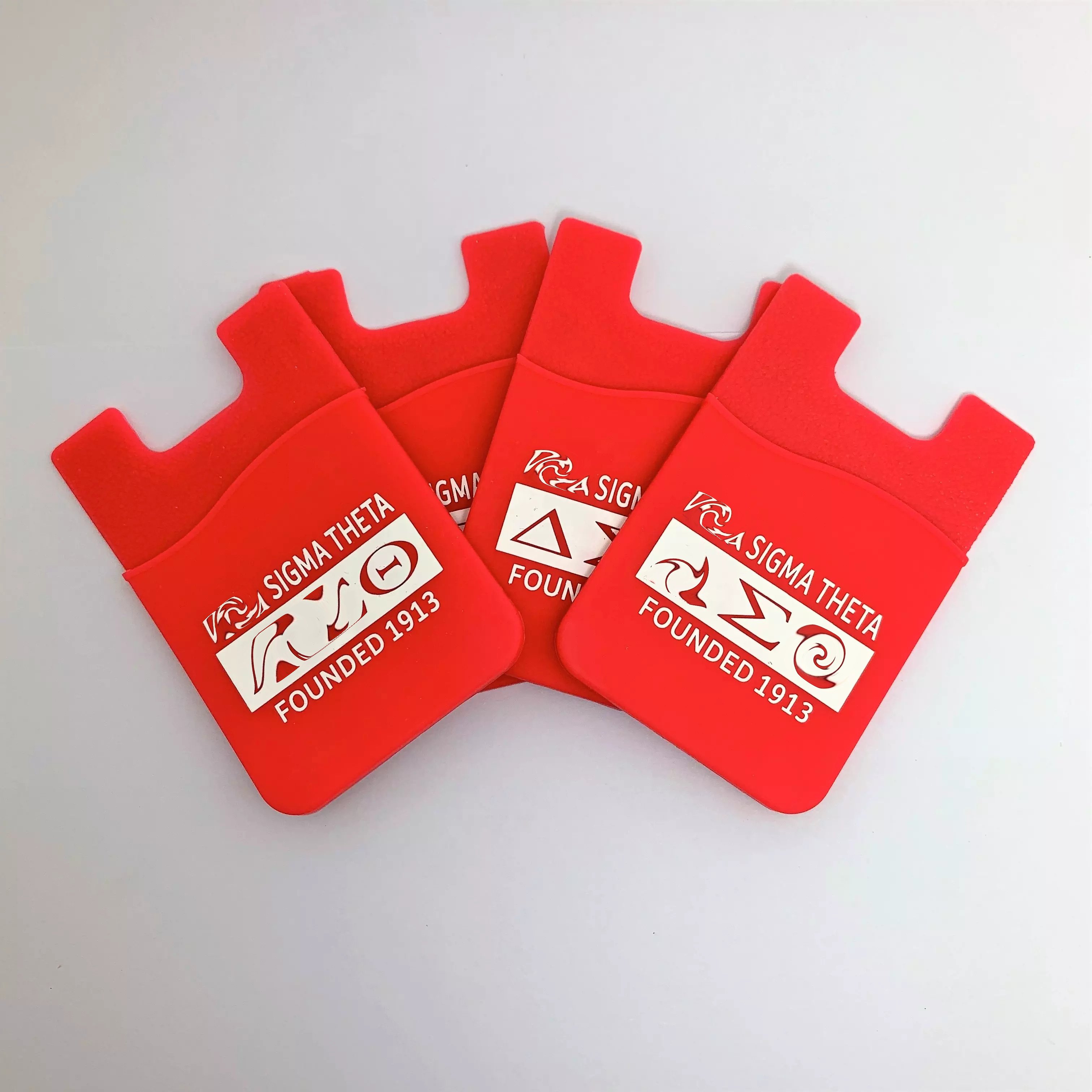 Cute Silicone Credit Card Id Card Holder 3m Sticker Mobile Phone Bags Cases Waterproof Pouch With Logo