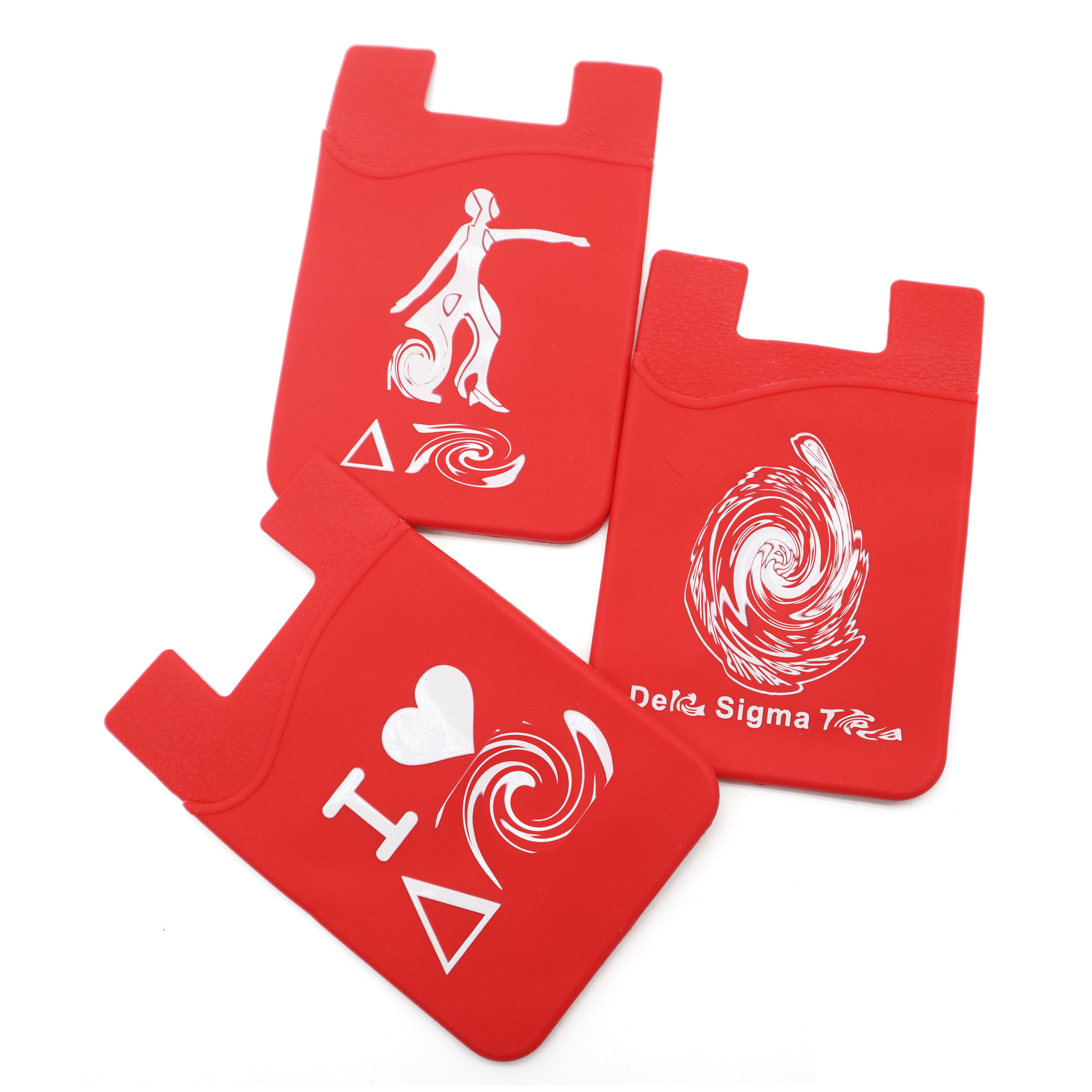 Cute Silicone Credit Card Id Card Holder 3m Sticker Mobile Phone Bags Cases Waterproof Pouch With Logo