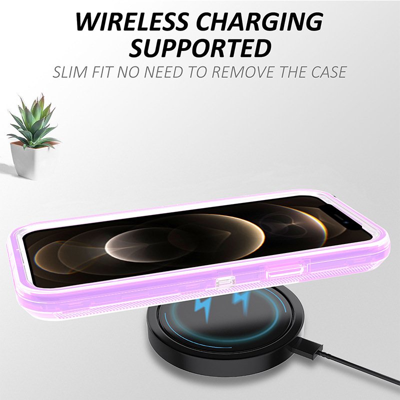 3 in 1 Strong Shockproof hard clear Amor phone case for iPhone 16 pro 15 Clear Defender phone case for iPhone 16 pro max 15 14