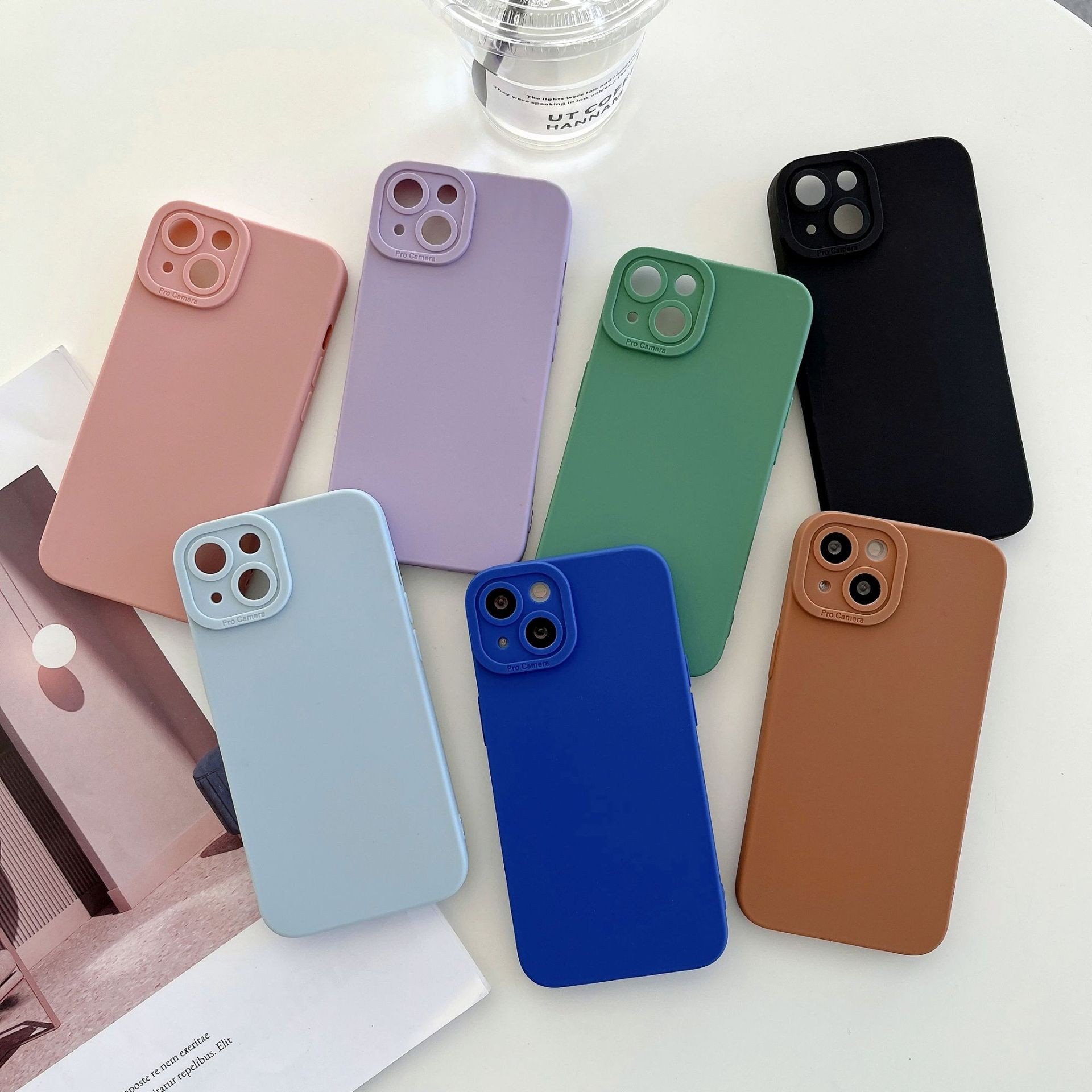 Colorful Soft TPU Silicone Mobile Phone Case For iPhone 16 15 14 13 12 11 Pro Max XS XR 6 7 8 Plus Camera Protection Back Cover