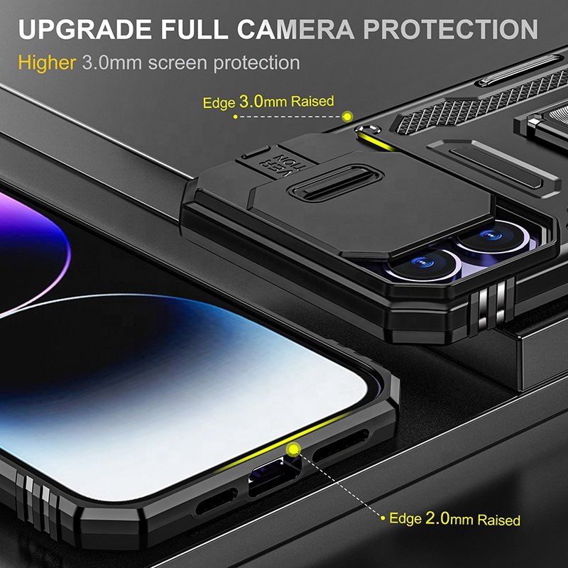 Lens Protection Phone Cases For iPhone 16 Pro Max 15 Plus 14 13 11 XR 7 Samsung S24 Ultra A15 A13 A05S Shockproof Defender Cover