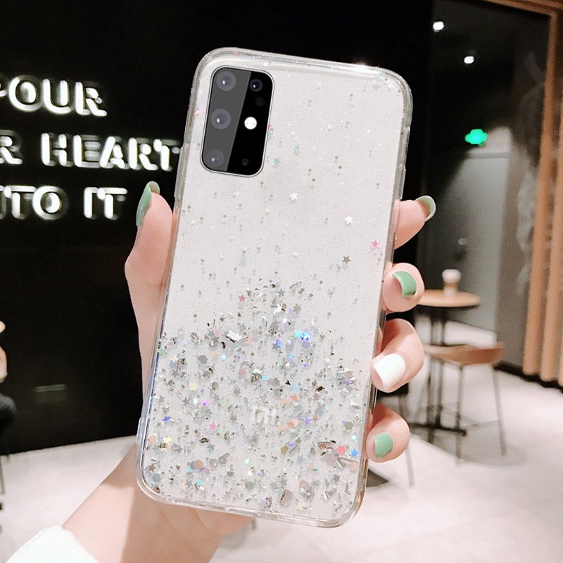 Ultra Thin Luxury Glitter Star Bling Case for Samsung S20 Plus Back Cover Phone Cases for Galaxy A51 A21s Note 10 A52 A73 A54