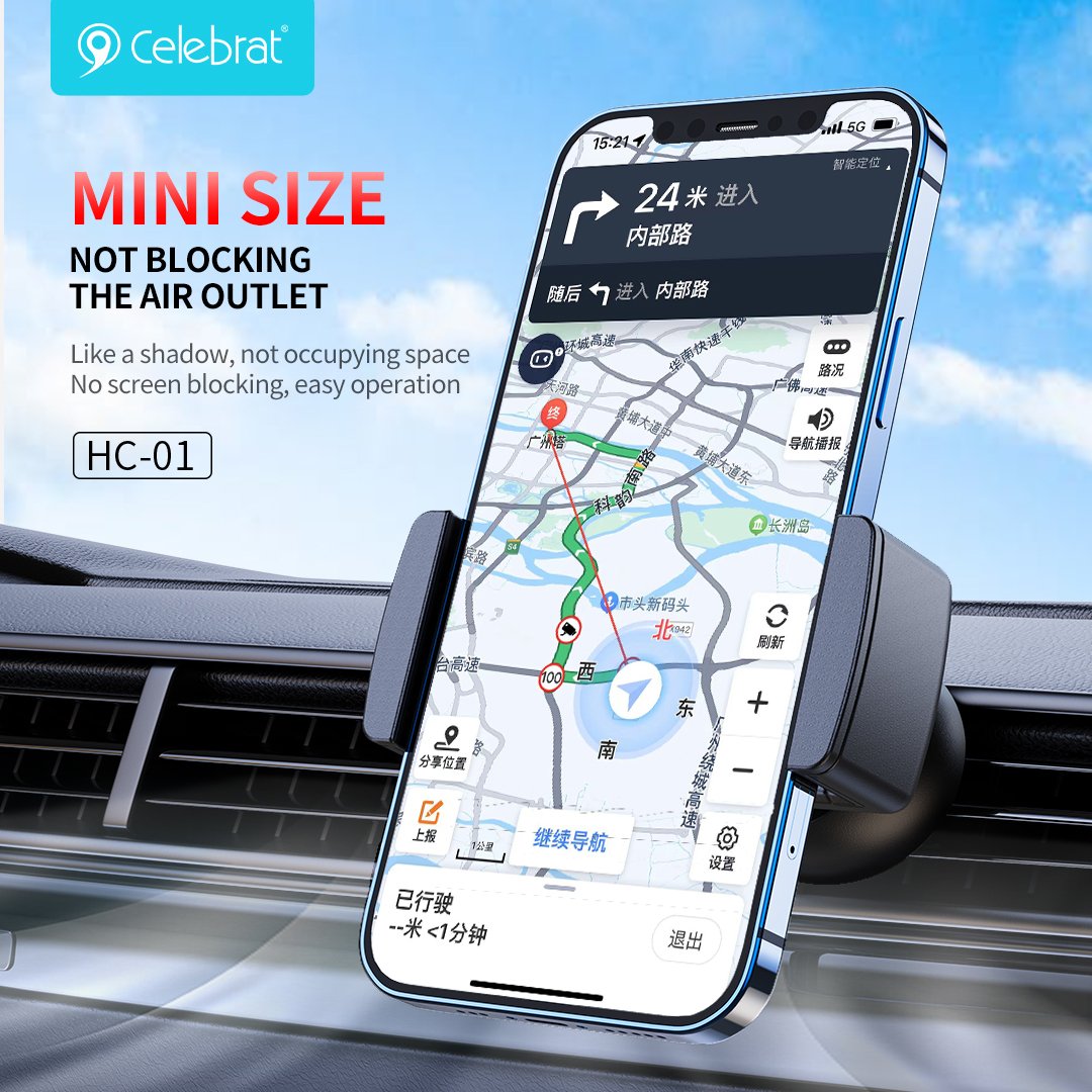 2024 New Arrival soporte para celular 360 degree rotatable car mobile phone cases mount round car phone holder for smartphone