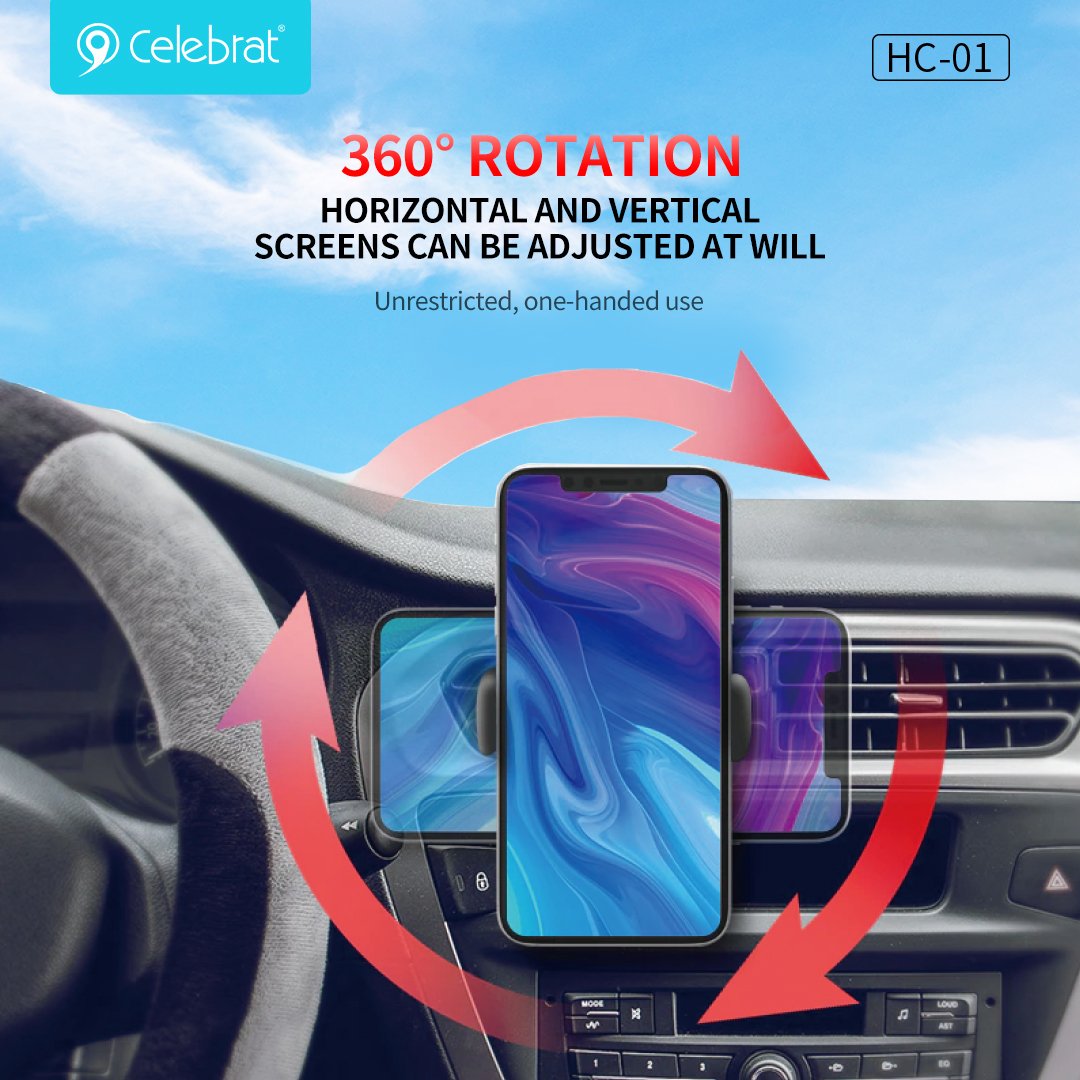 2024 New Arrival soporte para celular 360 degree rotatable car mobile phone cases mount round car phone holder for smartphone