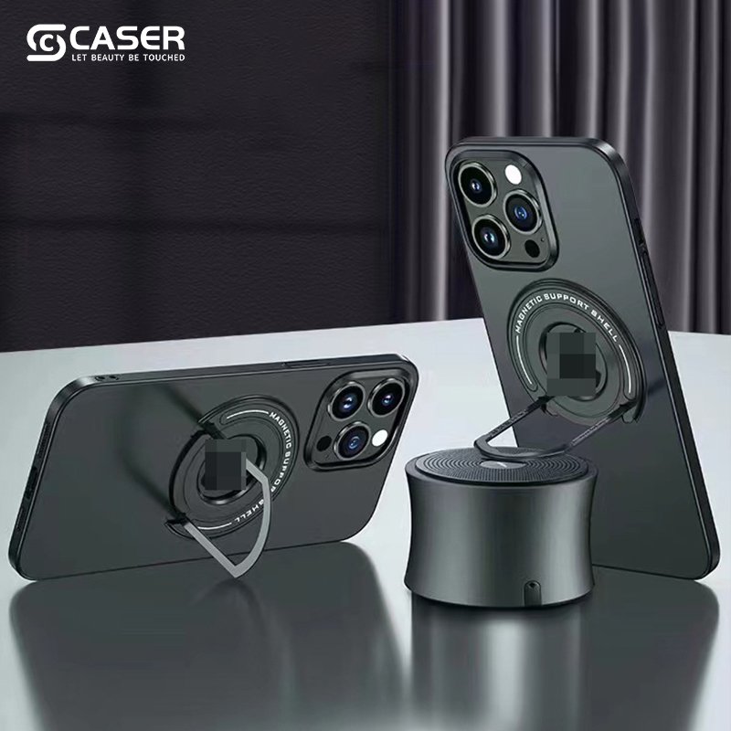 2023 New Listing Logo Cut Wireless Cell Phone Cover With Stand PC Frosted Mobile Phone Case For Iphone 16 pro max 15 14 13 12 11