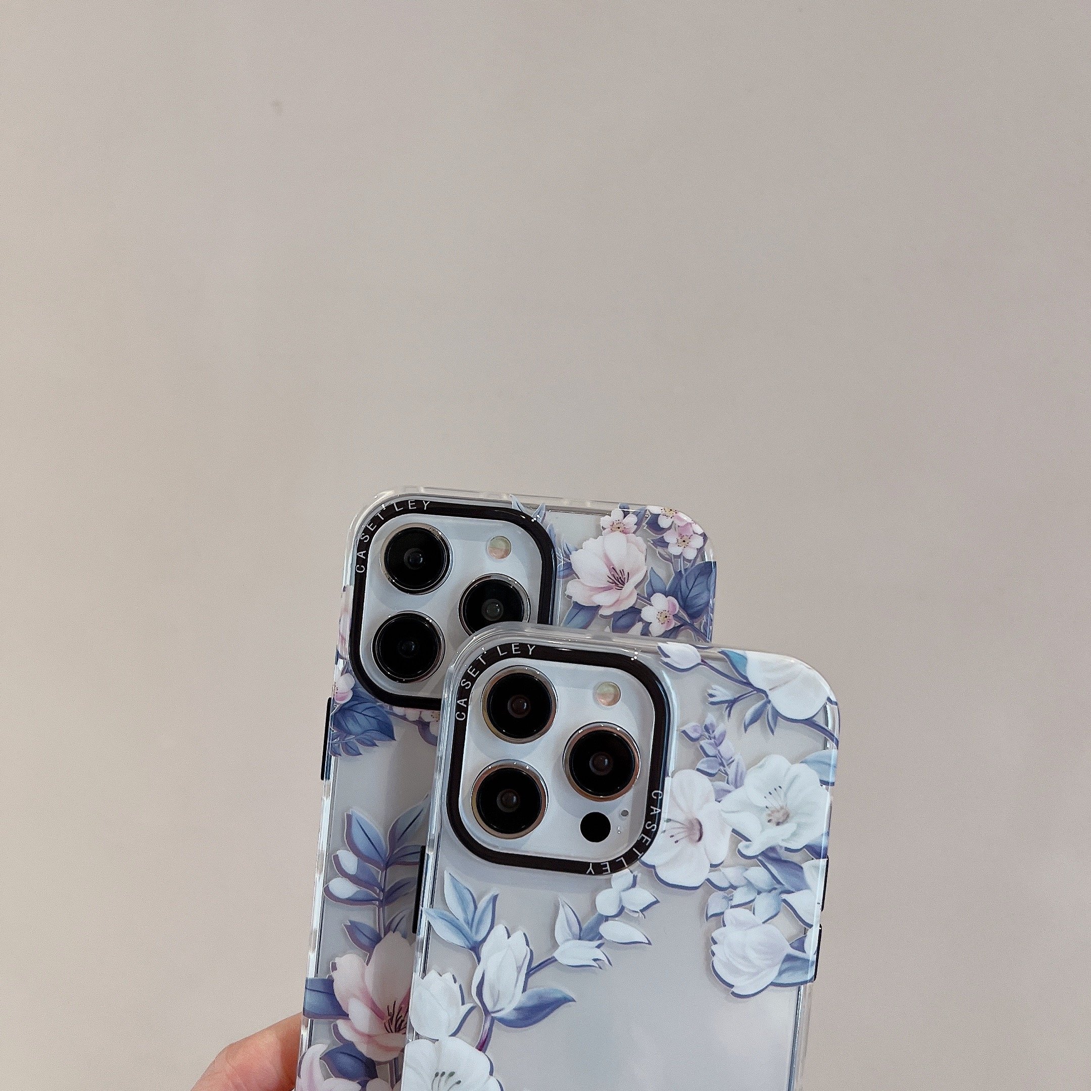 Shockproof Romantic Flower Hard PC + TPU Protective Phone Case for iPhone 11 12 13 14 15 Pro max