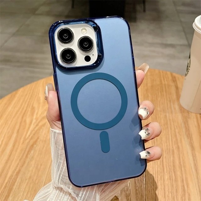 In Stock Wireless Charging IMD Electroplated Shockproof Magnetic Mobile Phone Case For iPhone 15 14 Pro Max 13 12 Pro Cover