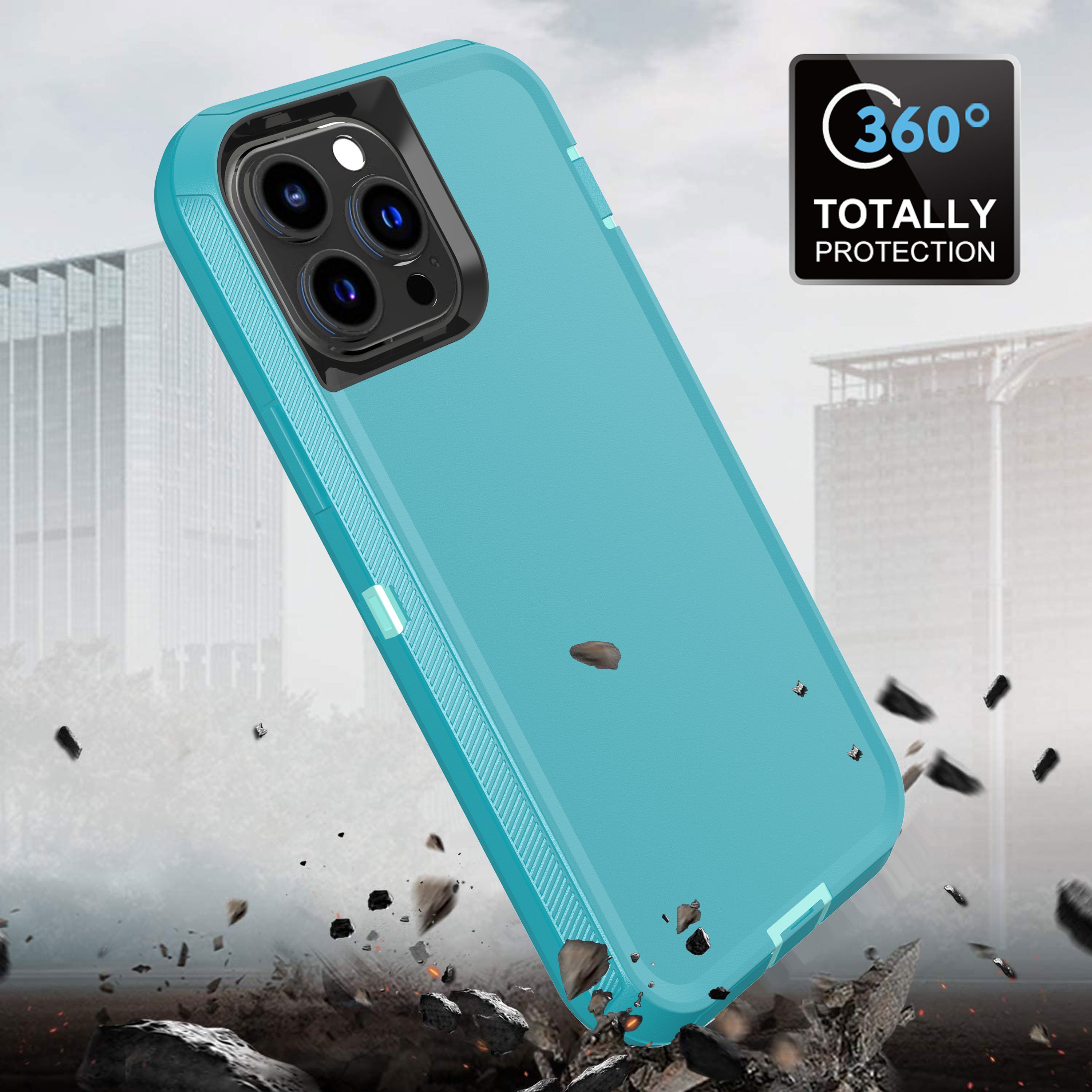 3 in 1 Protection TPU+PC Phone Case Hero Cover With Kickstand iPhone Case For iPhone 16 Pro max