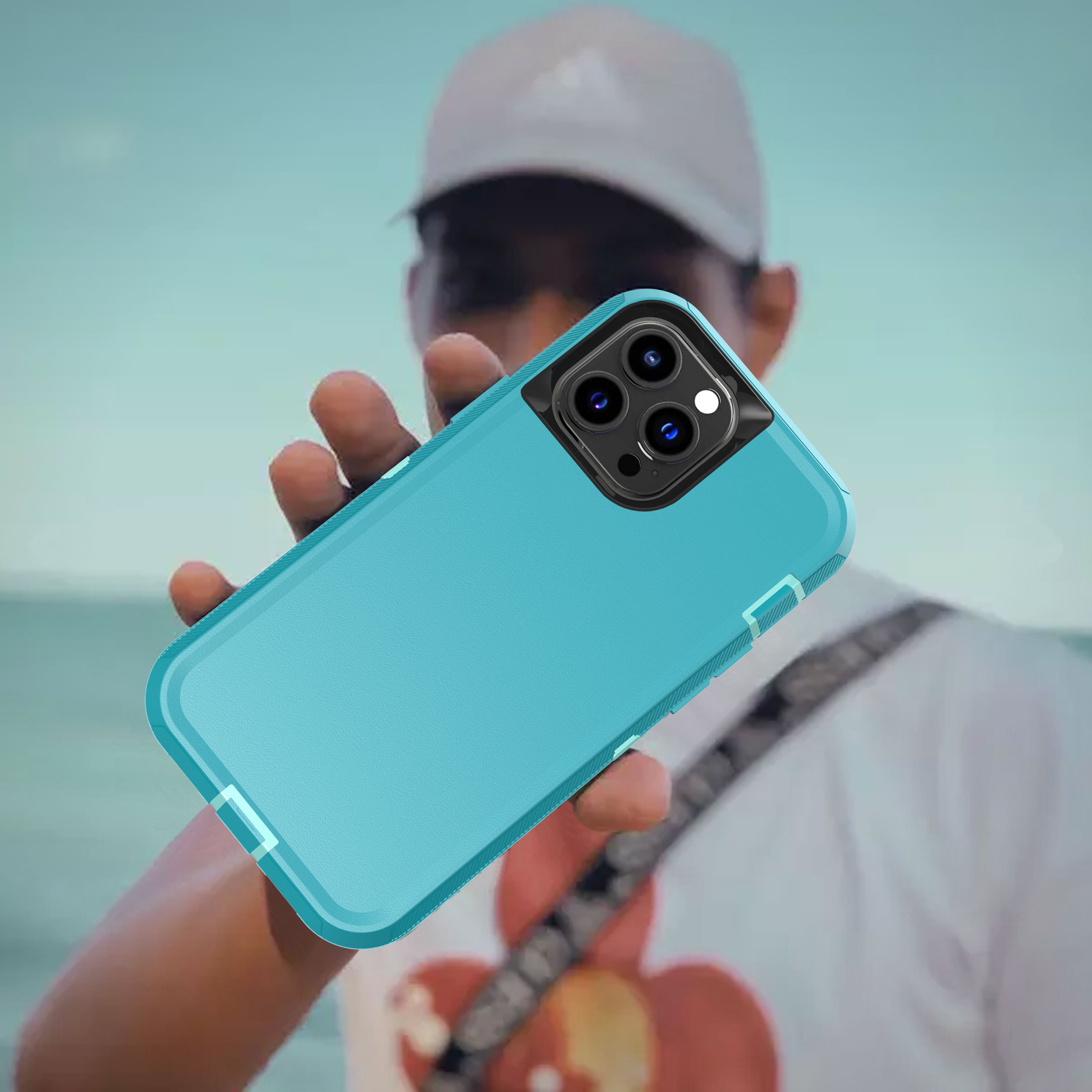 3 in 1 Protection TPU+PC Phone Case Hero Cover With Kickstand iPhone Case For iPhone 16 Pro max