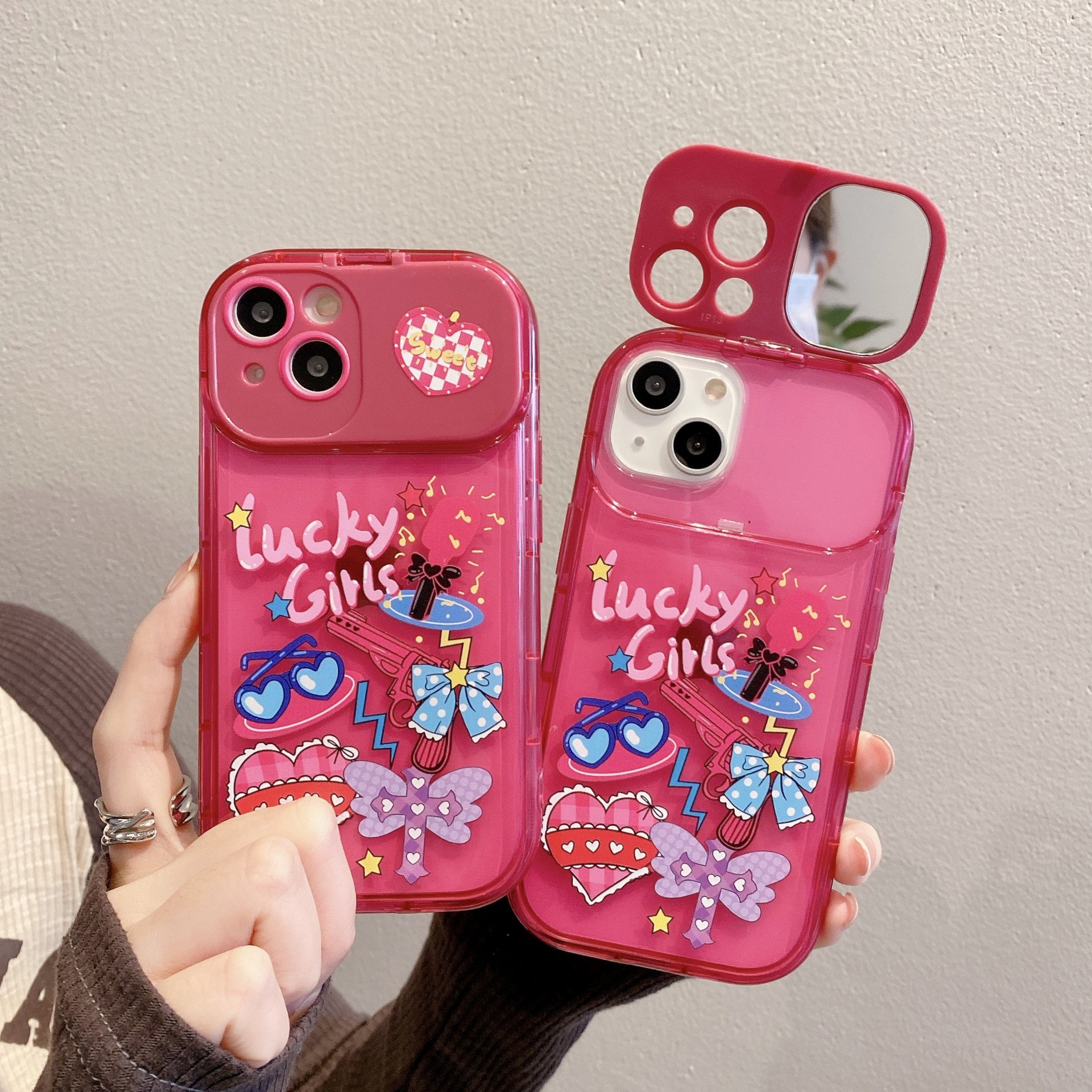 Camera Makeup Lens Film Mirror Case With Toys Pendant For iphone 12 11 13 X XS 7 8 Plus Mobile Cell Cases for Iphone 14 pro max