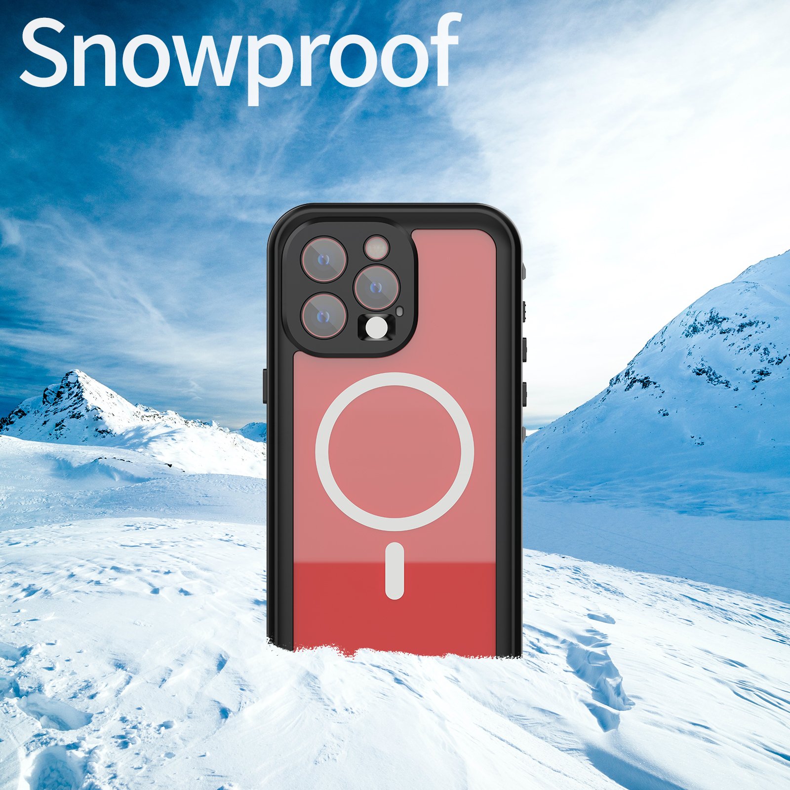 Shellbox high quality products spot black wireless magnetic with lanyard professional waterproof Phone Case for iPhone 15promax