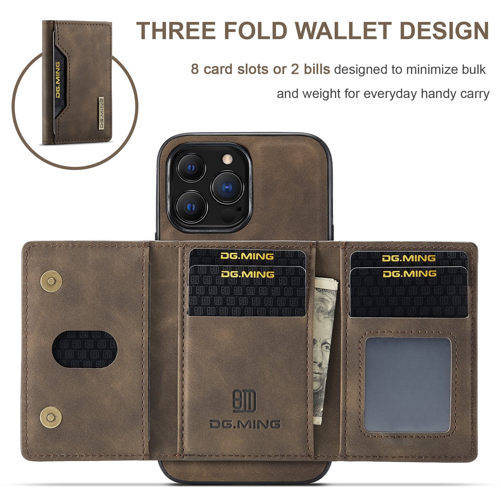 Top 2 In 1 Detachable Wallet Case For iPhone 14 13 12 11 Pro Max X XS XR 7 8 Plus Magnetic Leather Case With Card Holder