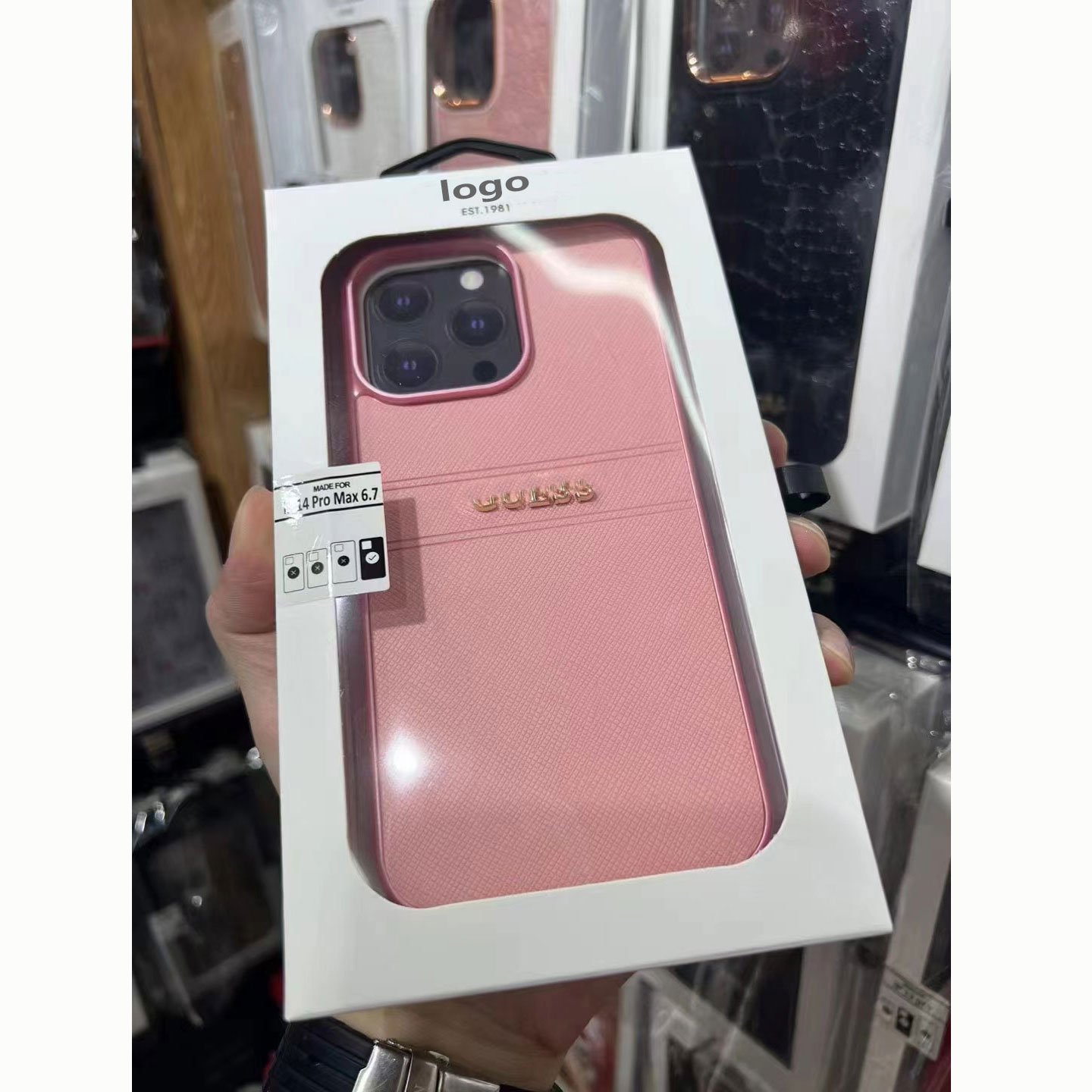 Original Fashion Designer Leather Protective Phone Cases for iPhone 15 14 13 12 11 with hardware logo