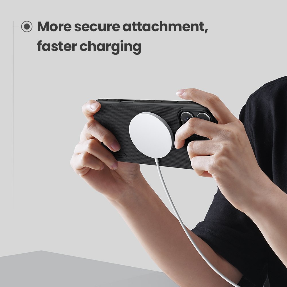 Nillkin Super froested pro Hard PC Shockproof Wireless Charging Magnetic case Shockproof Cover Case For iphone 15 16 Pro Max