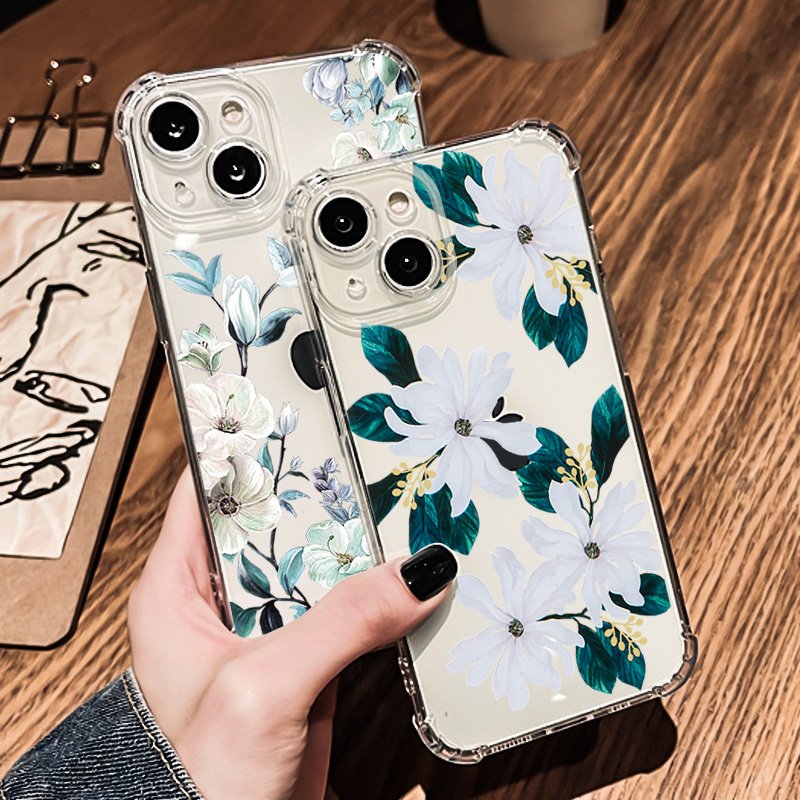 Airbags Shockproof Sunflower flower TPU Phone Case For iPhone 15 promax
