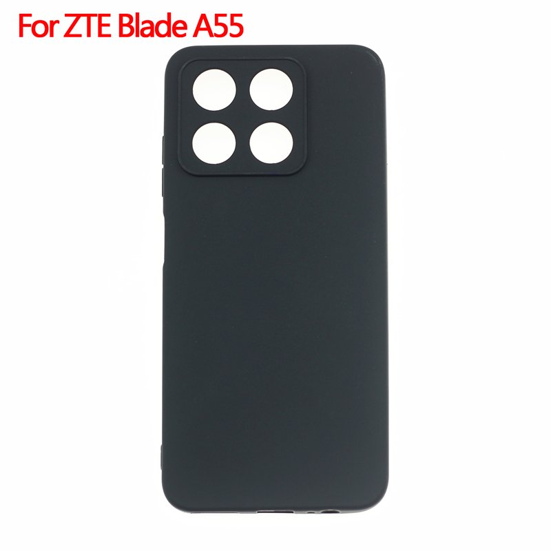 Manufacturer Wholesale Matte TPU Cases Soft Frosted Back Cover Silicone Mobile Phone Case For ZTE Blade A55 Black