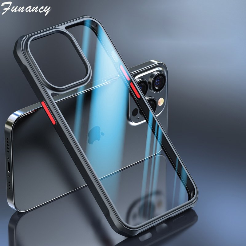 Mobile phone case glass anti-fall case for transparent back cover sleeve for iphone 15 series