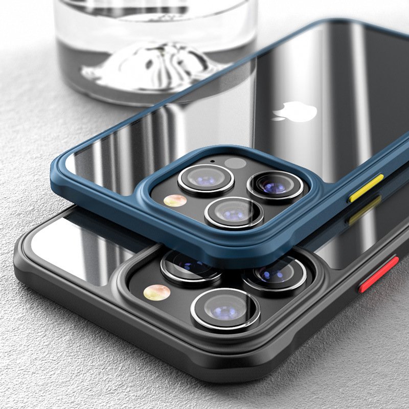 Mobile phone case glass anti-fall case for transparent back cover sleeve for iphone 15 series