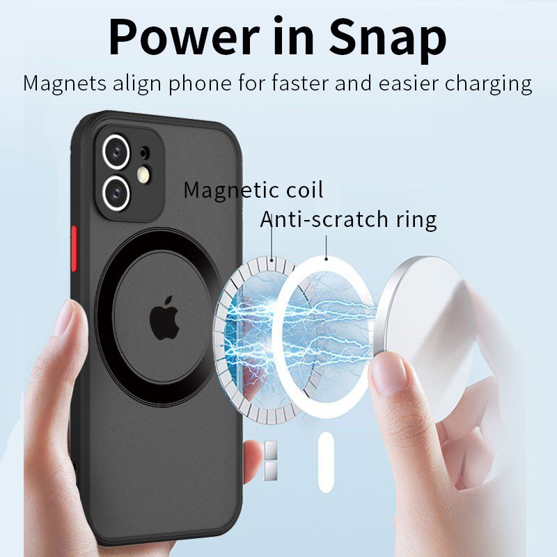 Trend Transparent Skin Feel Frosted Magnetic Phone Case For Iphone 16 15 14 13 12 11 Pro Max lens protector Matte Back Cover