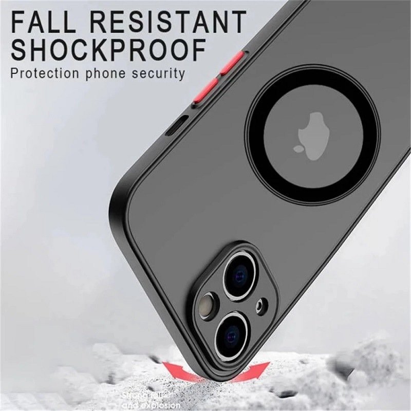 Trend Transparent Skin Feel Frosted Magnetic Phone Case For Iphone 16 15 14 13 12 11 Pro Max lens protector Matte Back Cover