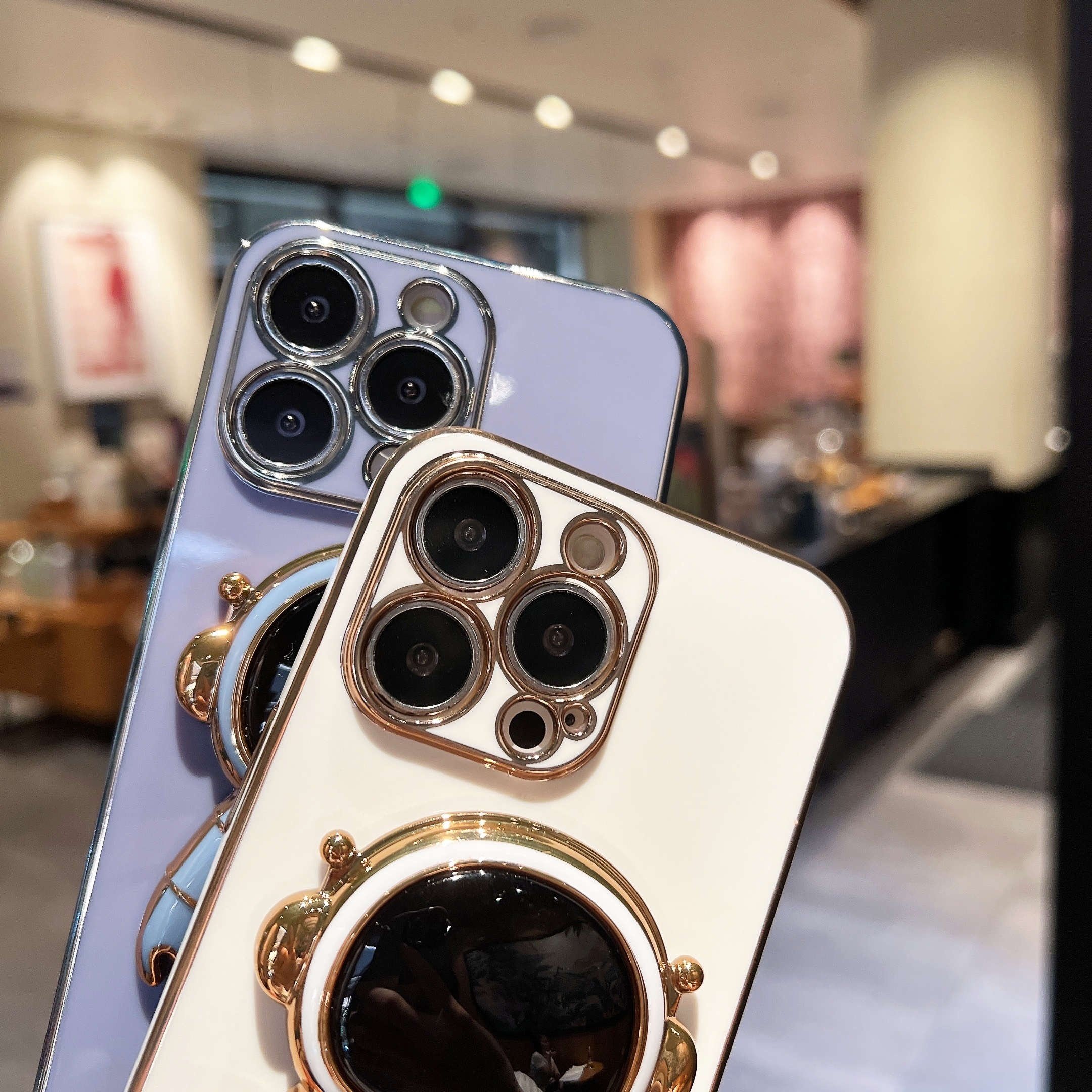 Astronaut-Inspired Foldable Phone Case for iPhone 11/12/13/14//15/Plus/Pro/Pro Max/7/8/XR/XS