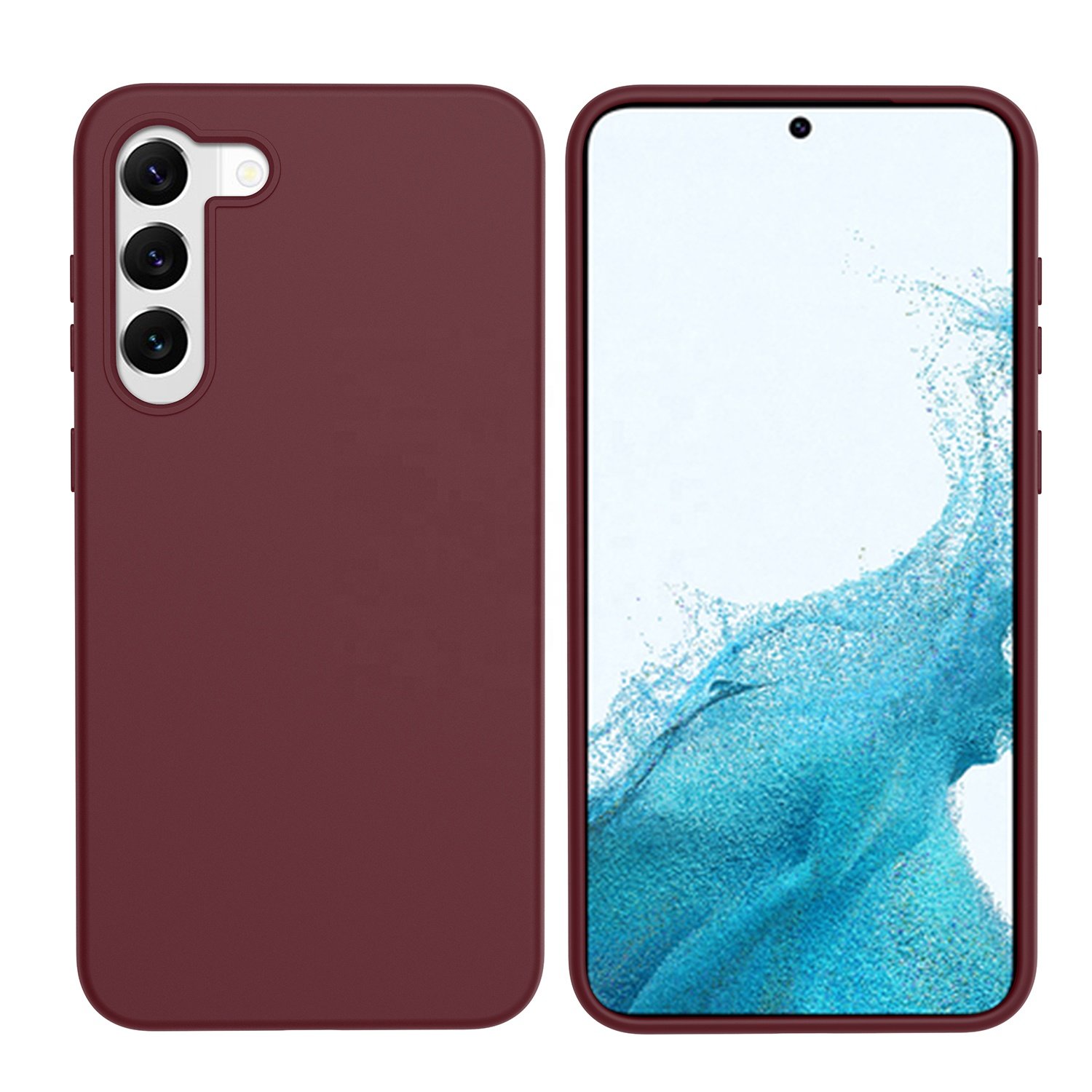 WOWCASE High Quality Microfibre Soft Touch Liquid Silicone Cover With Logo Mobile Phone Case For Samsung Galaxy S23plus S23Ultra