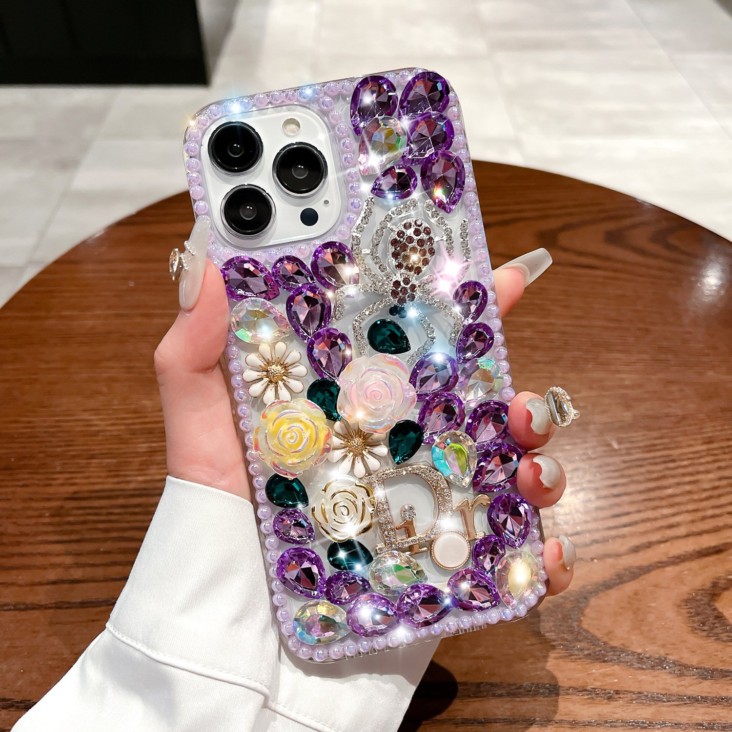 Luxury Designer Mobile Phone Case for iPhone 11 13 14 15 16 Pro Max Fashion Bling Diamond Accessories Girls Women Business Style