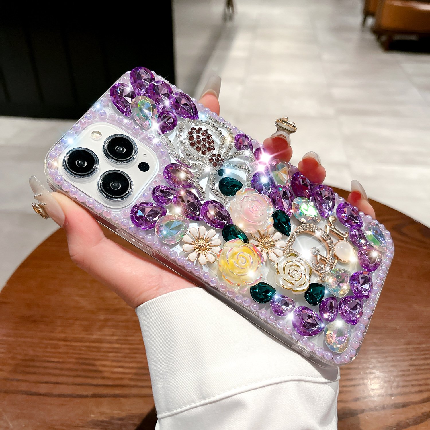 Luxury Designer Mobile Phone Case for iPhone 11 13 14 15 16 Pro Max Fashion Bling Diamond Accessories Girls Women Business Style