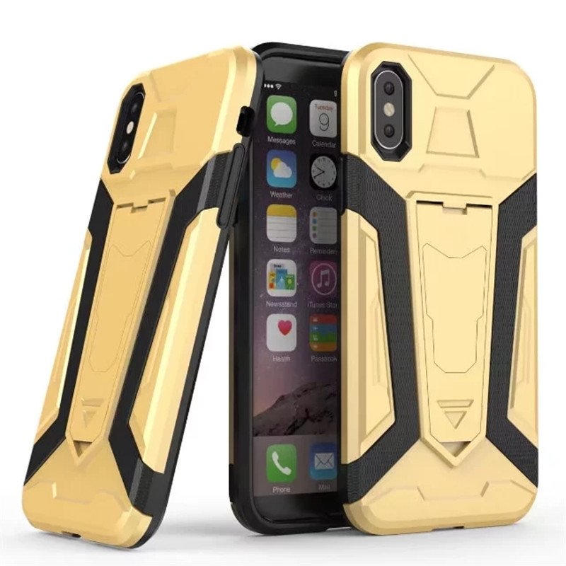 Iron man armor stand mobile phone case for OPPO R11 R9s R9 Plus hybrid 3 in 1 tpu plastic shockproof case
