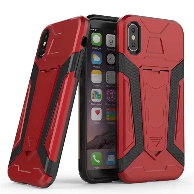 Iron man armor stand mobile phone case for OPPO R11 R9s R9 Plus hybrid 3 in 1 tpu plastic shockproof case