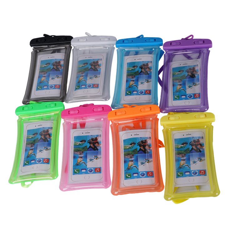 Universal waterproof pvc mobile phone cases clear pouch waterproof bag water proof cell phone bag with lanyard